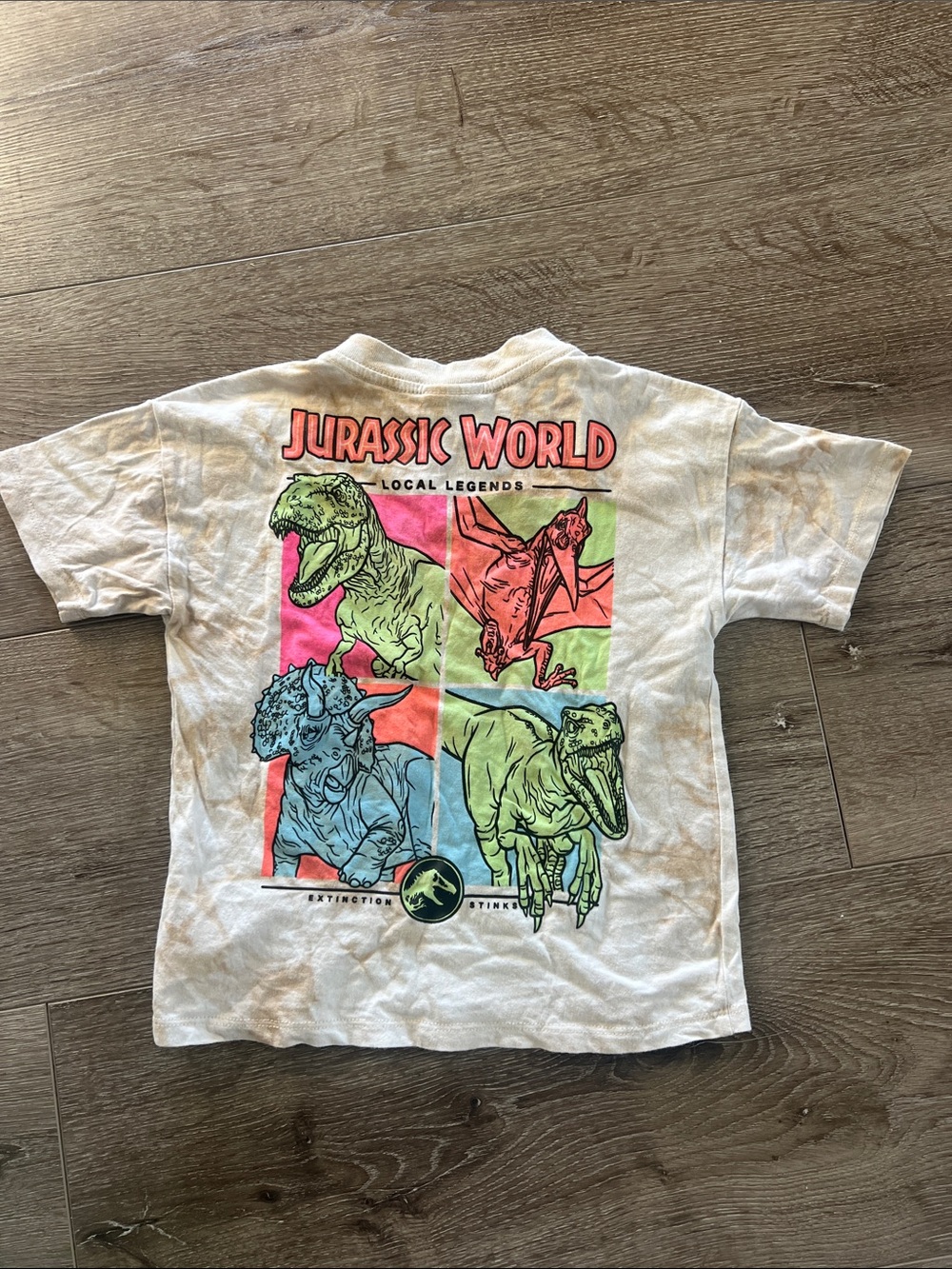 Cotton On Tan Tie Die Kids' Jurassic World Graphic Tee